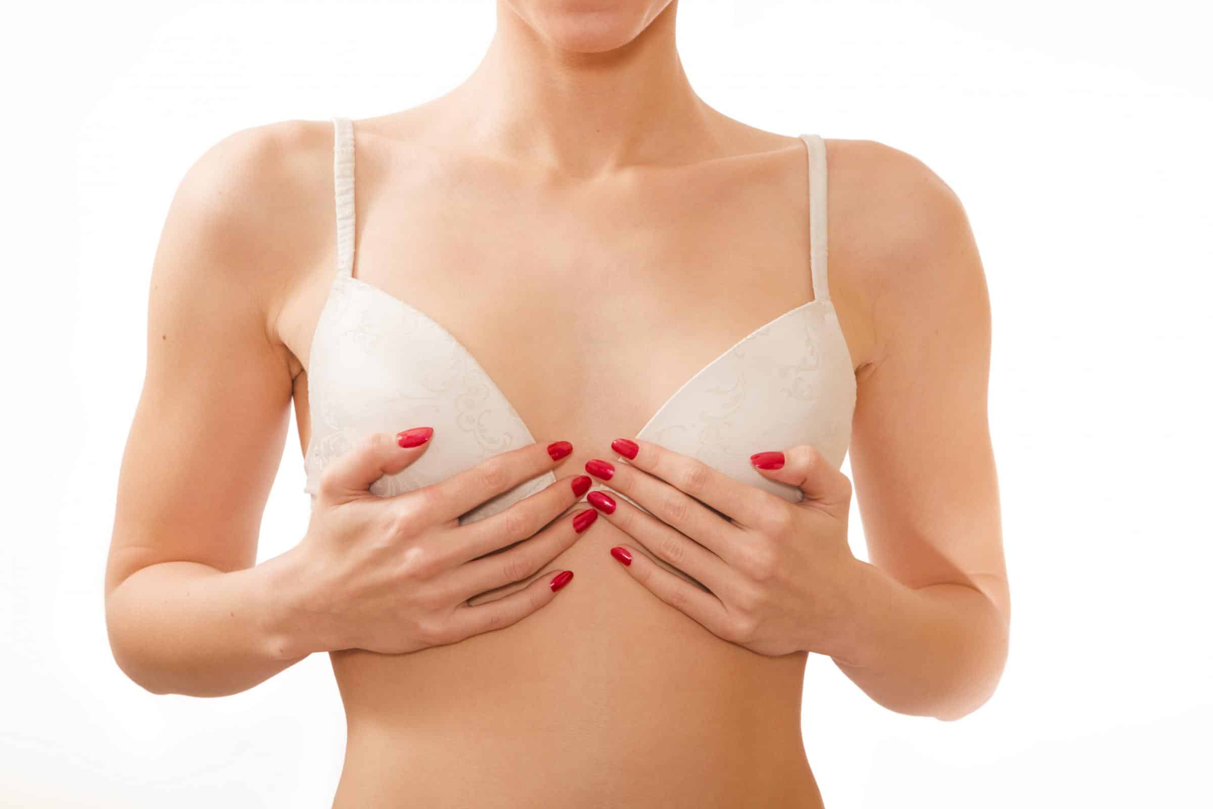 woman with small chest white bra AdobeStock 76359761